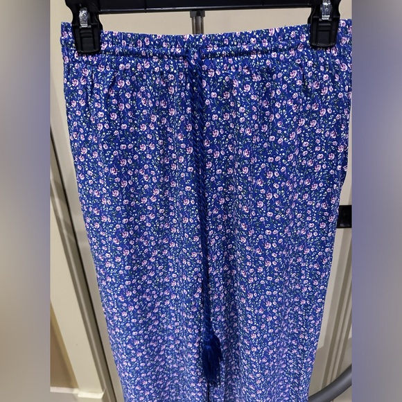 Chelsea & Violet Floral Print Pants Blue w/pockets XS. EUC worn once. - Picture 2 of 10